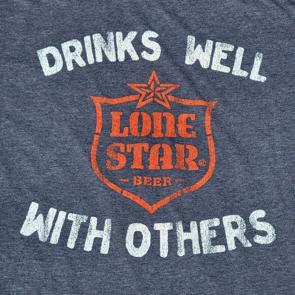 Big Bend Outfitters SS Dark Grey Unisex Tee "Lone Star Beer" - Size Medium - Picture 1 of 4